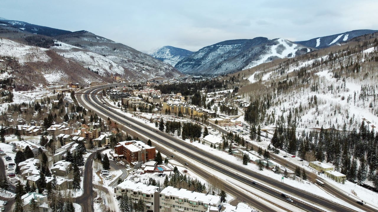 Vail, Colorado aerial view
