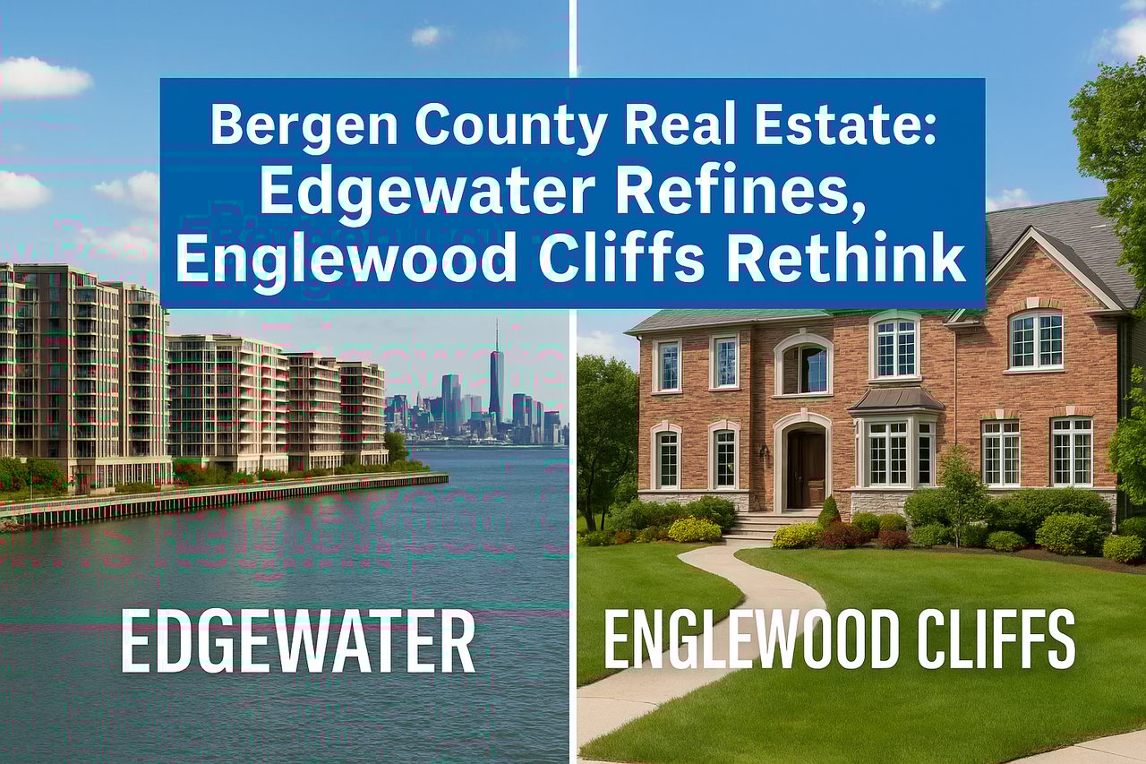 Bergen County Real Estate: Edgewater Refines, Englewood Cliffs Rethink
