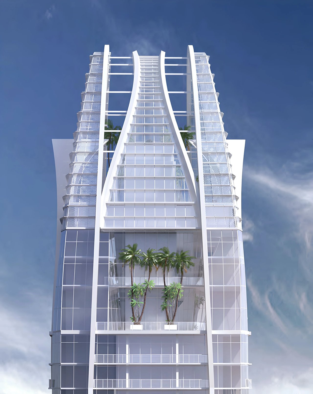 The Okan Tower, a soaring 70-story structure, introduces an exclusive preview of its Hilton hotel, featuring the tallest pool in the United States (Dec 2023)