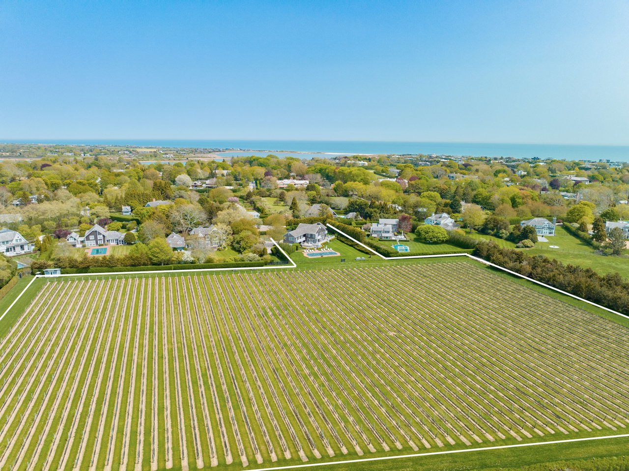 Newly Renovated Bridgehampton Farmhouse Rental Overlooking Vineyard