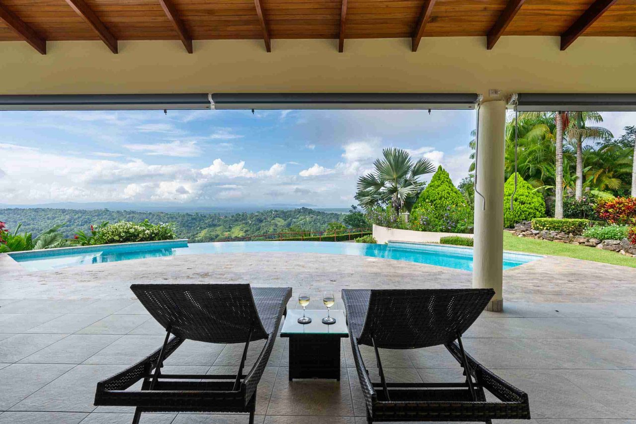 Luxurious Home with Great Outdoor Living Space and Incredible Panoramic Valley & Ocean Views in Chontales near Ojochal Costa Rica