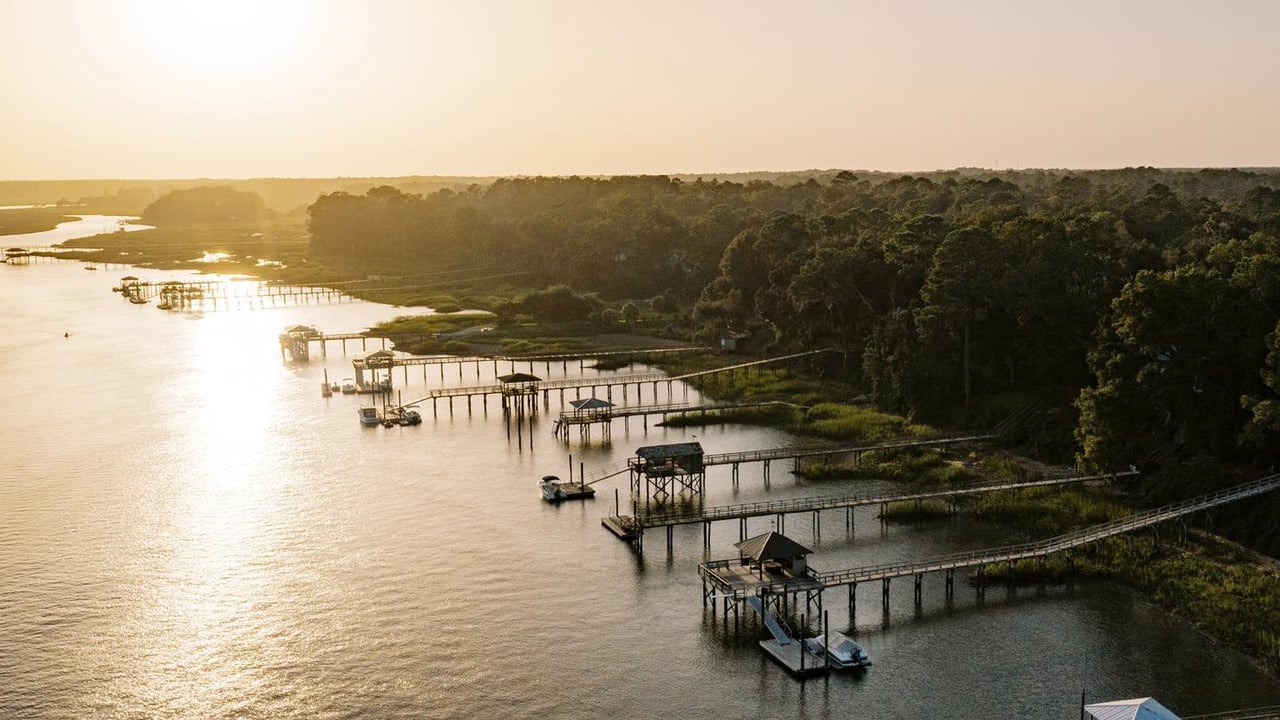 Docks on the May River in Bluffton SC