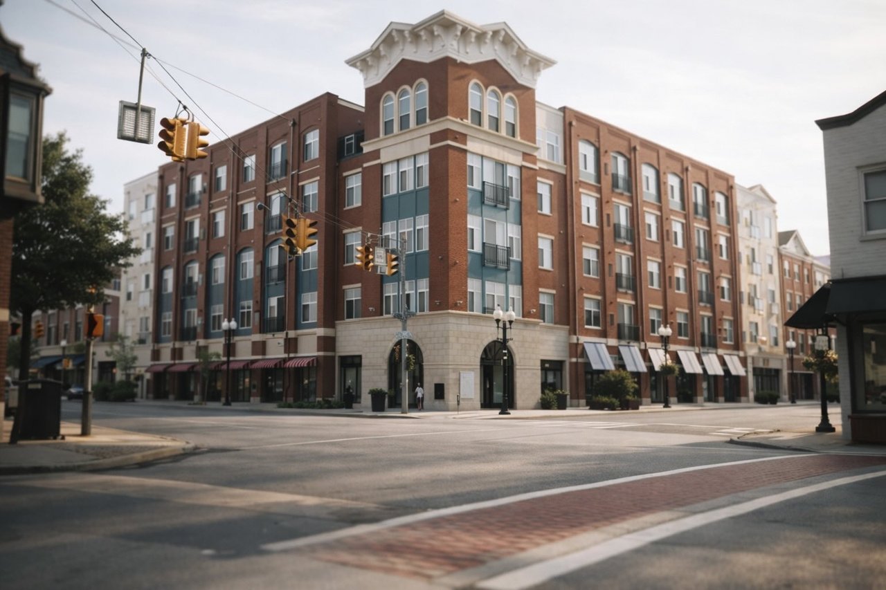 la calle principal Patchogue, Nueva York