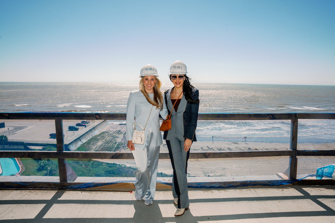 Anastasia Gaido and Nancy Almodovar at the Tiara on the Building with the Gulf views as backdrop