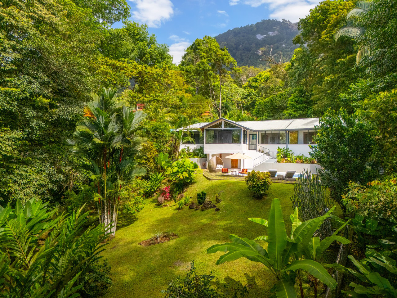 Modern Jungle Paradise, Bordered by River on 2.14 acres