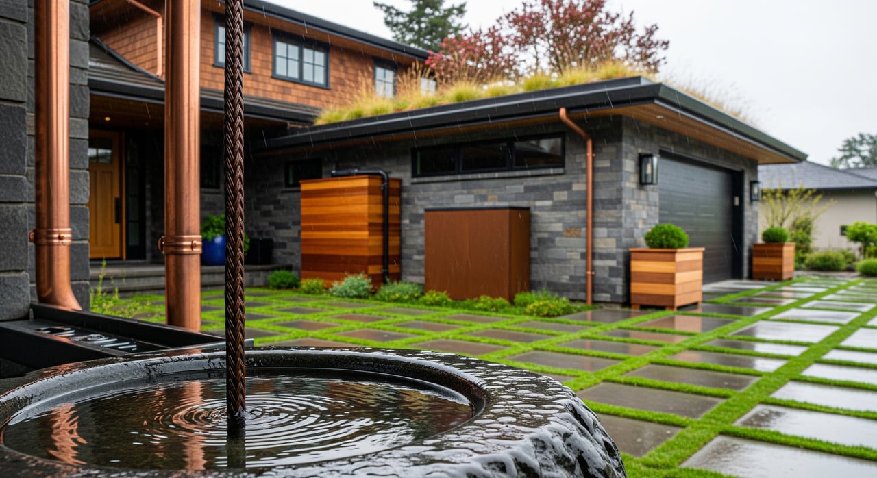 Rain Capture Upgrades for Brentwood Homes