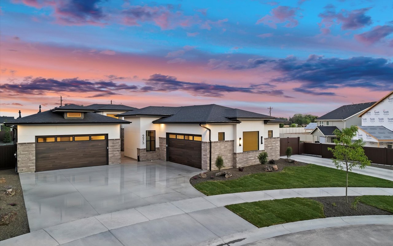 Contemporary Craftsman with Front Entry Courtyard