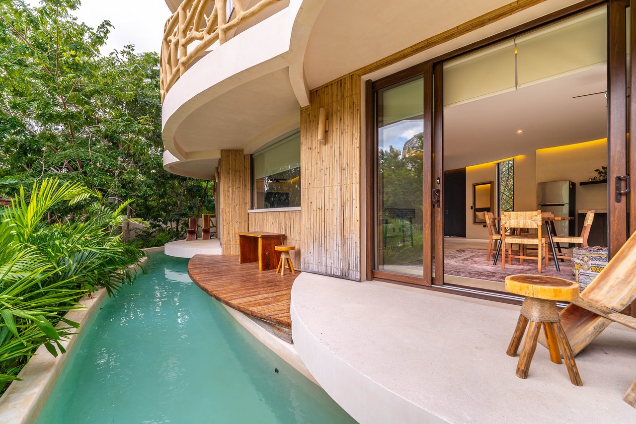 Luxury 2-Bedroom Condo with Swim-Up Pool & Cenote | Kan Hotel Tulum