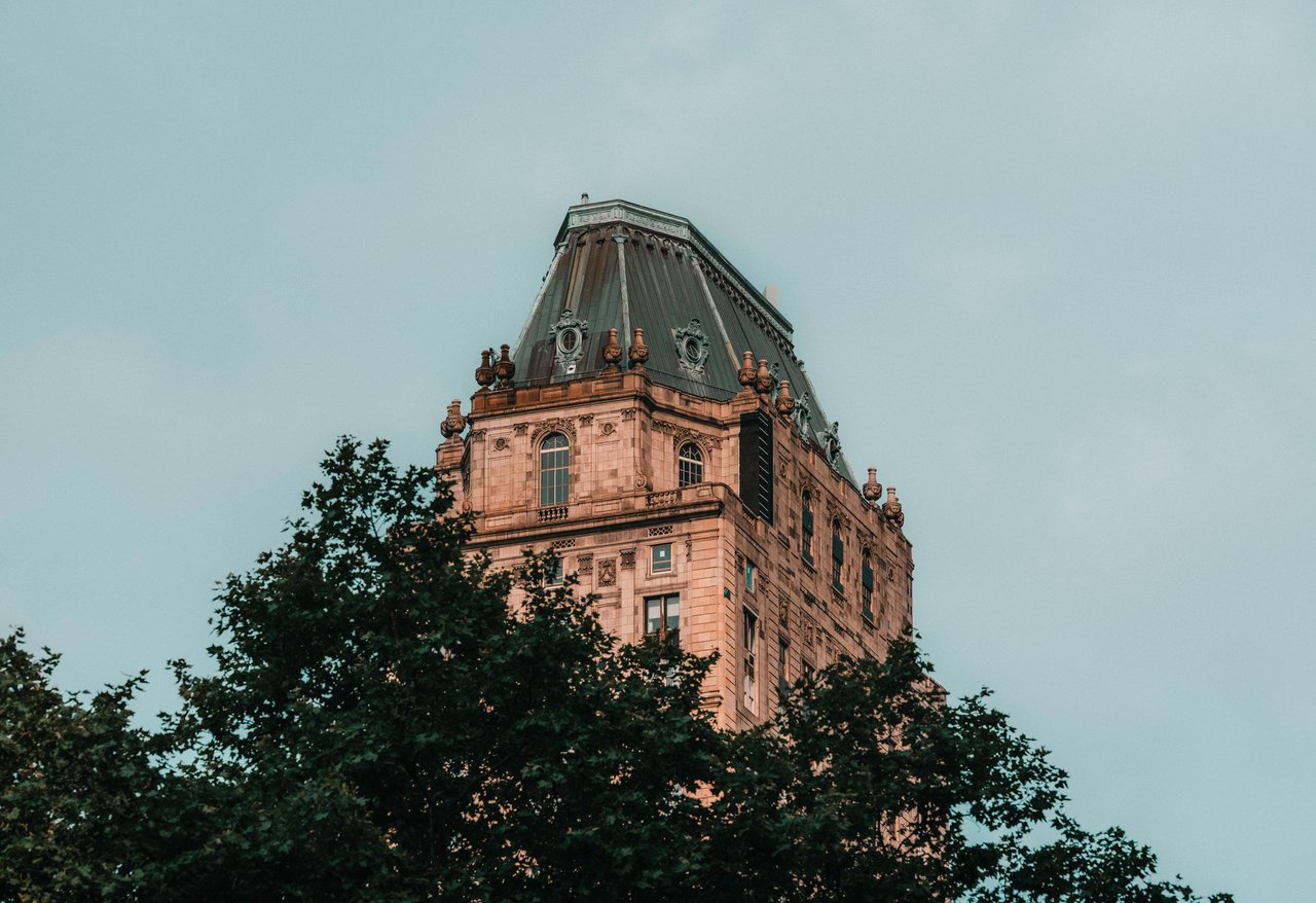 The Pierre, the iconic luxury cooperative residence and hotel on Fifth Avenue overlooking Central Park in Manhattan, New York City.