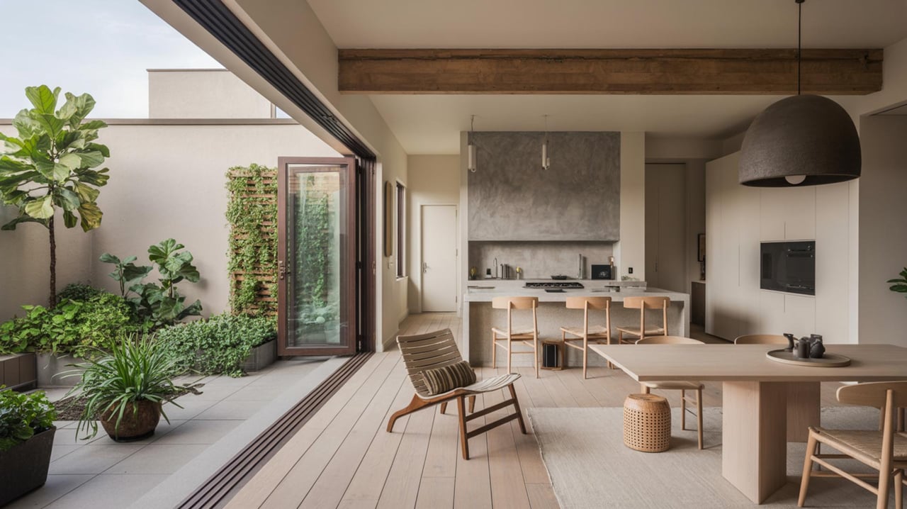 Open-concept kitchen and living space in a Hayes Valley condo