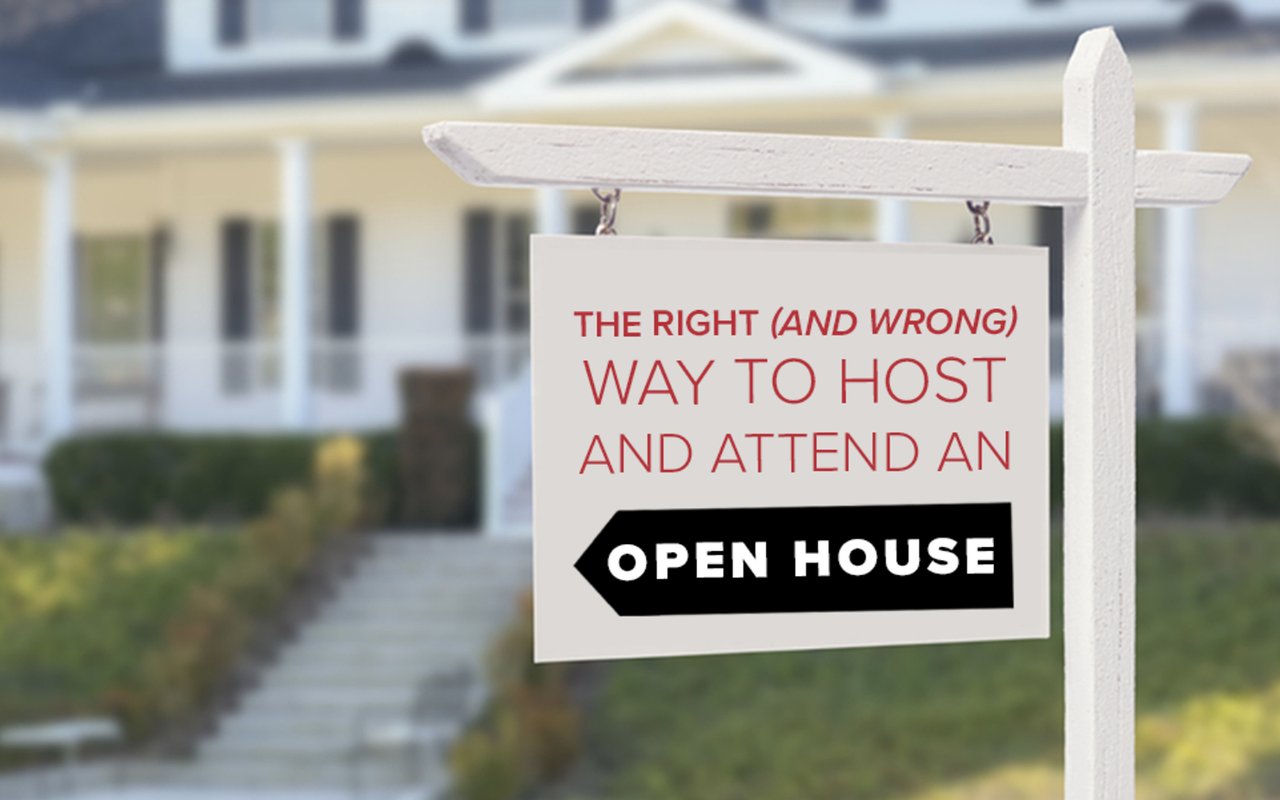 Open house sign in front of a home, with a walkway leading to the entrance.