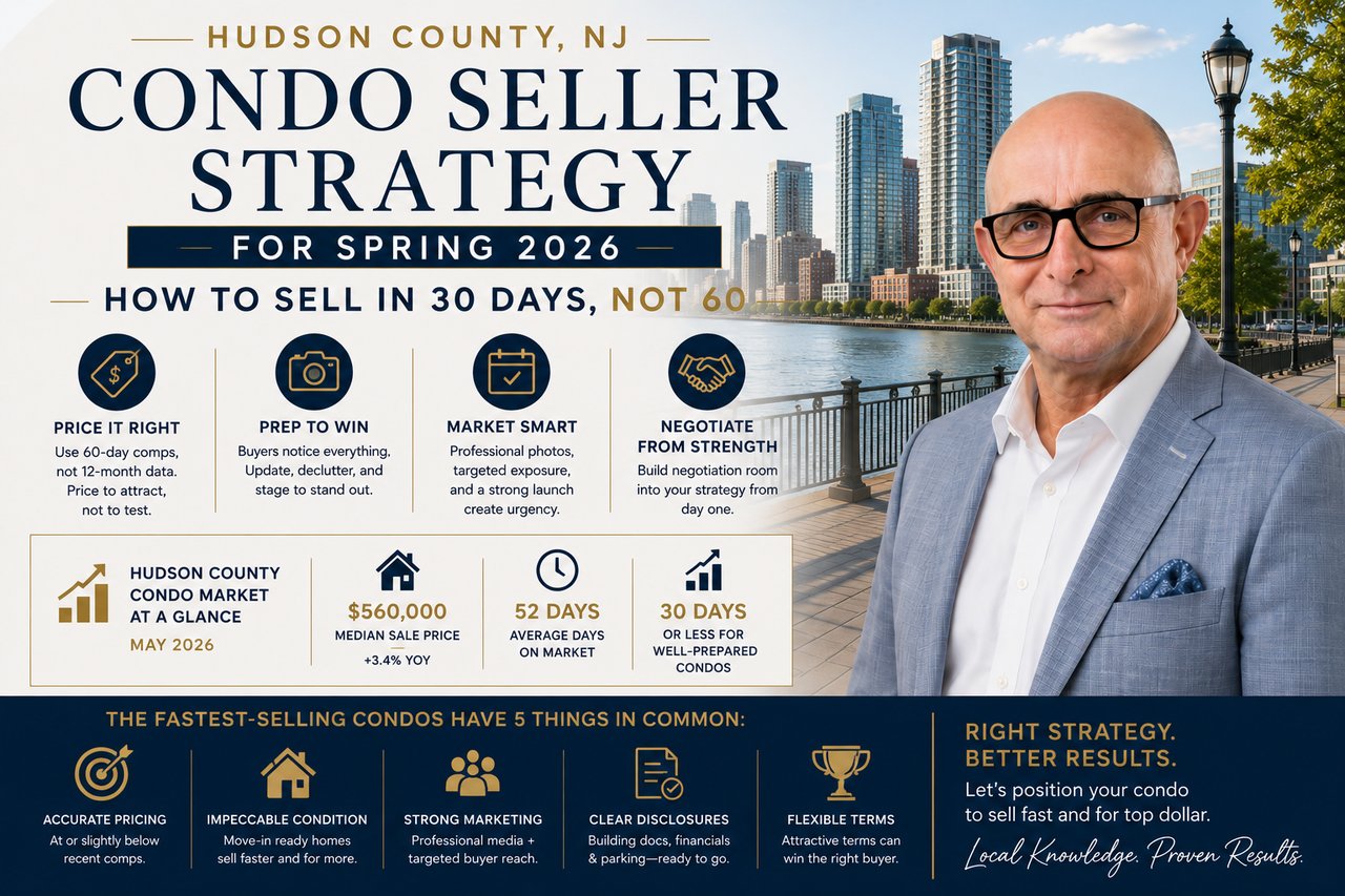 Hudson County NJ Condo Seller Strategy for Spring 2026: How to Sell in 30 Days, Not 60