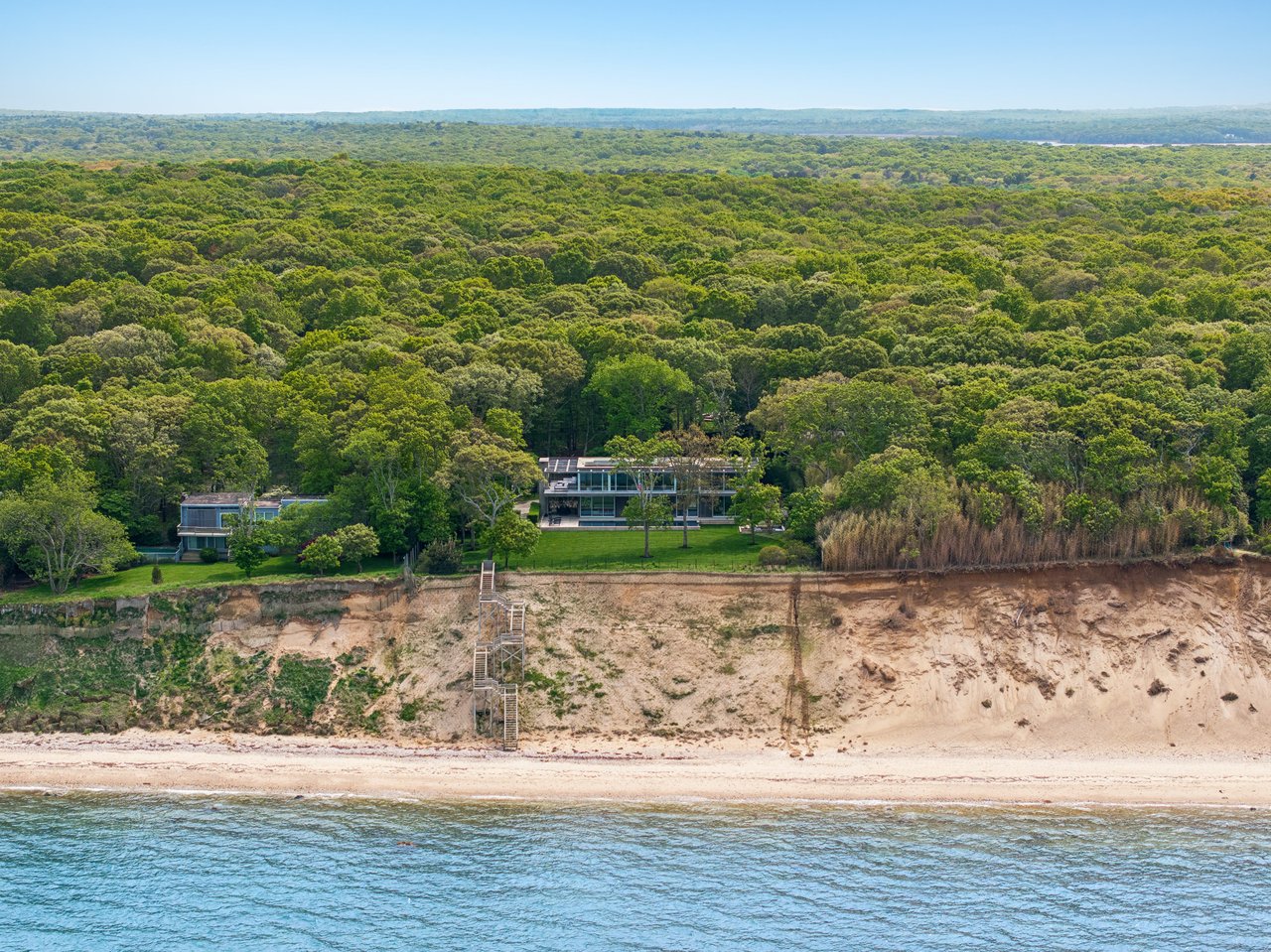 This $17 Million Minimalist Home in the Hamptons Sits on a High Bluff Above Gardiner’s Bay