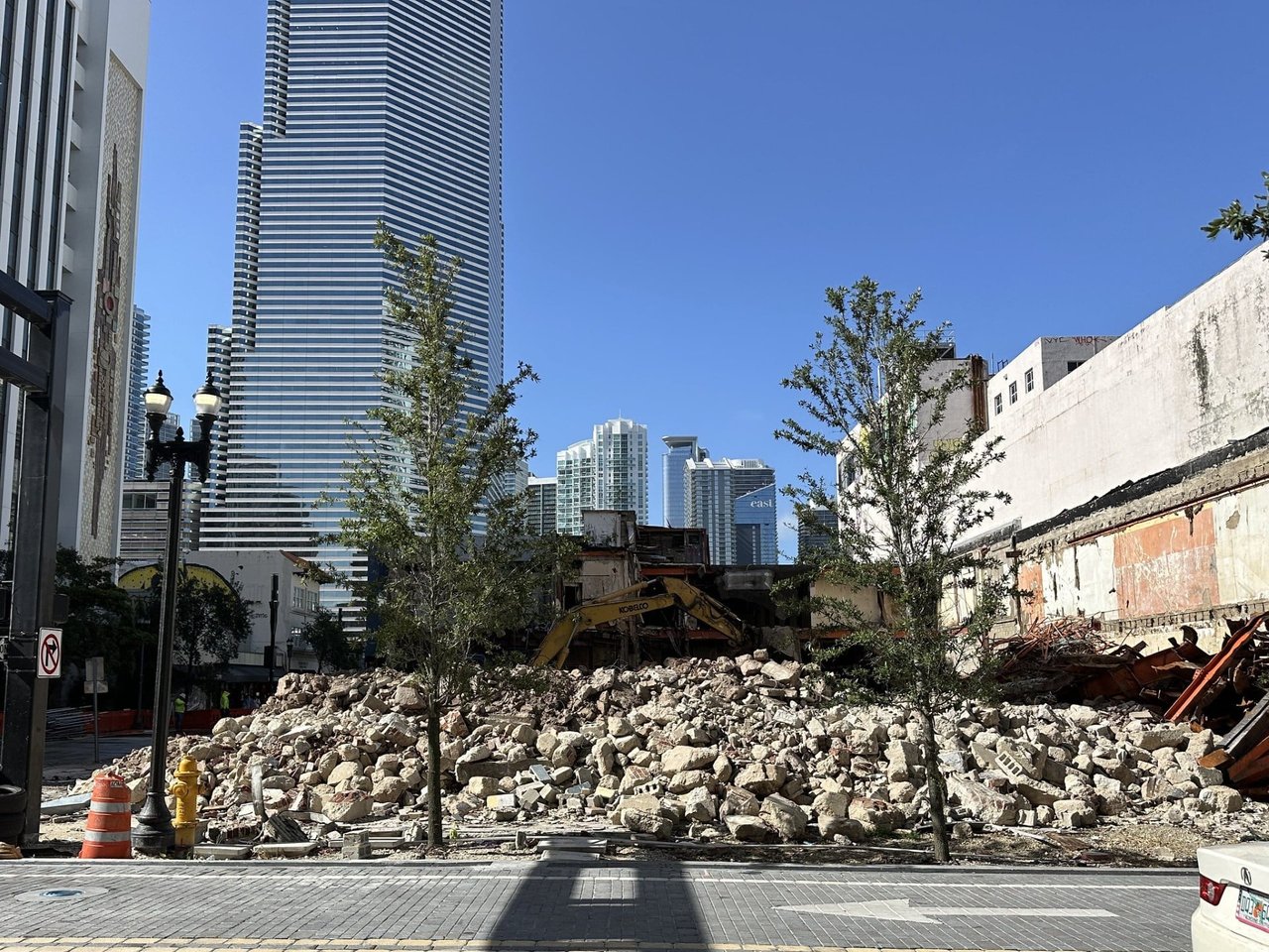 July 2025 Photos: Demolition Underway on Flagler Street in Downtown Miami