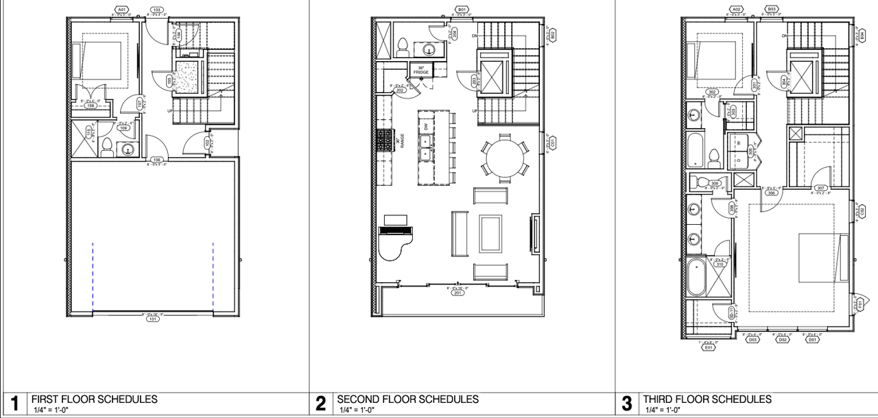 Dolores St Townhome floor plan drawing (1)