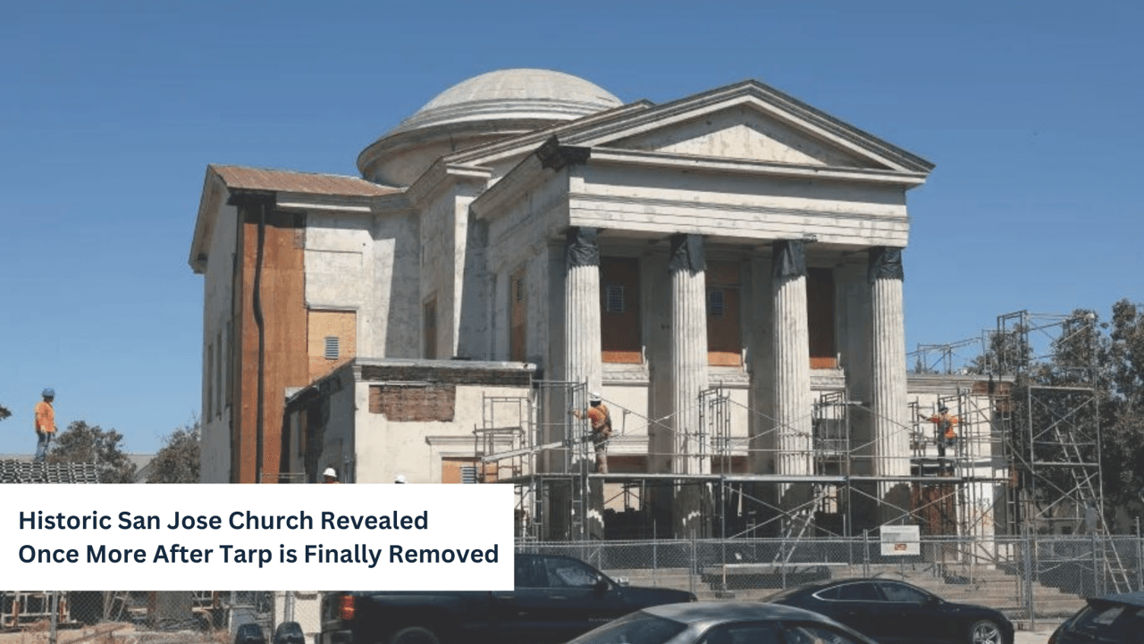 Historic San Jose Church Revealed Once More After Tarp is Finally Removed 