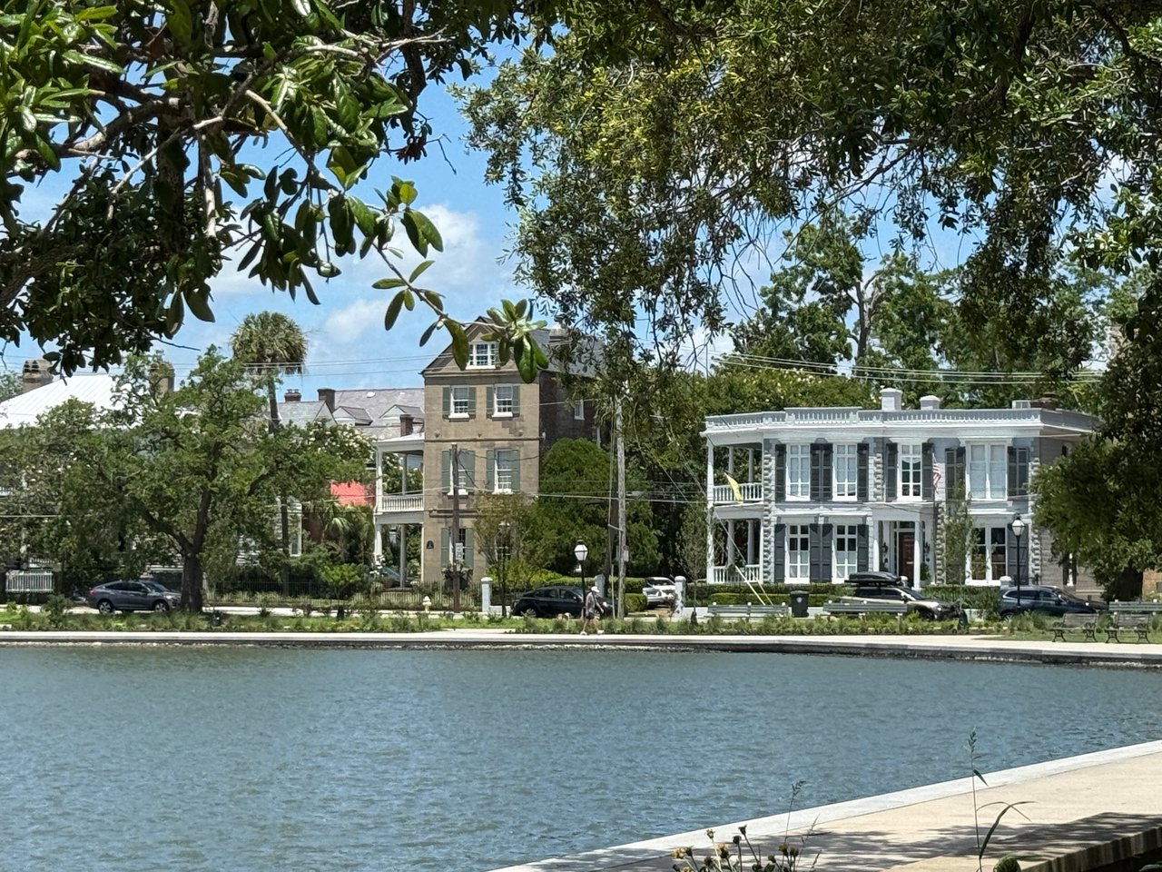 View of Colonial Lake and Historic Homes