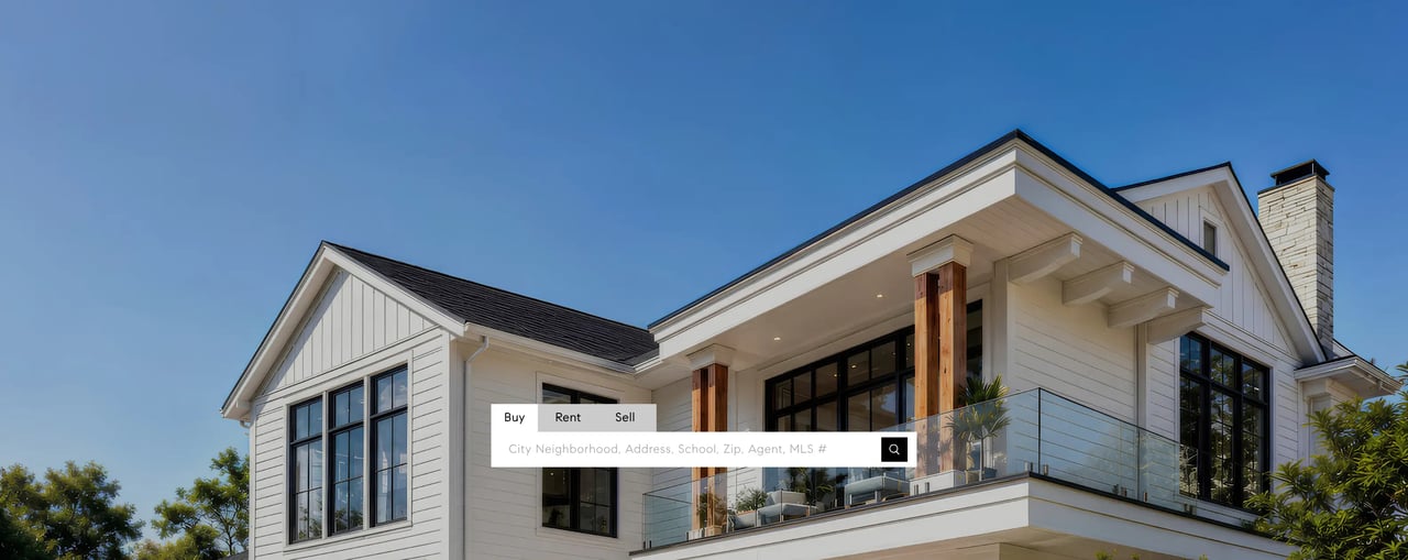 New Compass homepage showcasing its redesigned search experience and See It First™ feature for discovering properties earlier.