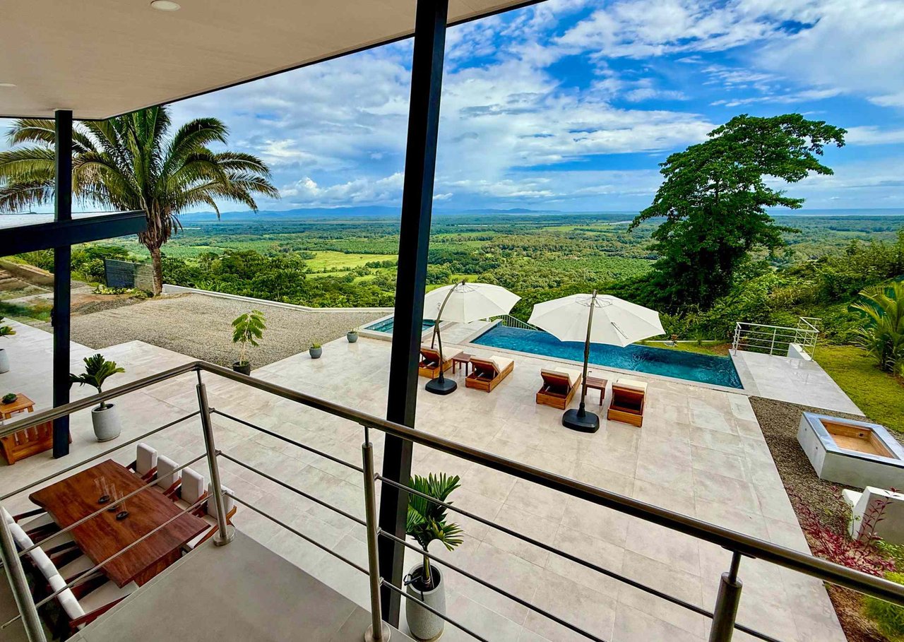 Brand New Modern Luxury 4-Bedroom Home with Pool and Incredible Panoramic Coastal & Ocean Views in Teancum at Tawal near Ojochal Costa Rica