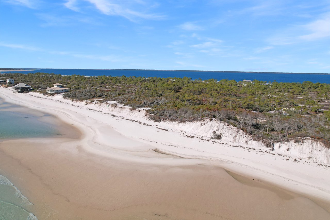 white sand and aqua ocean views in carrabelle, florida on dog island