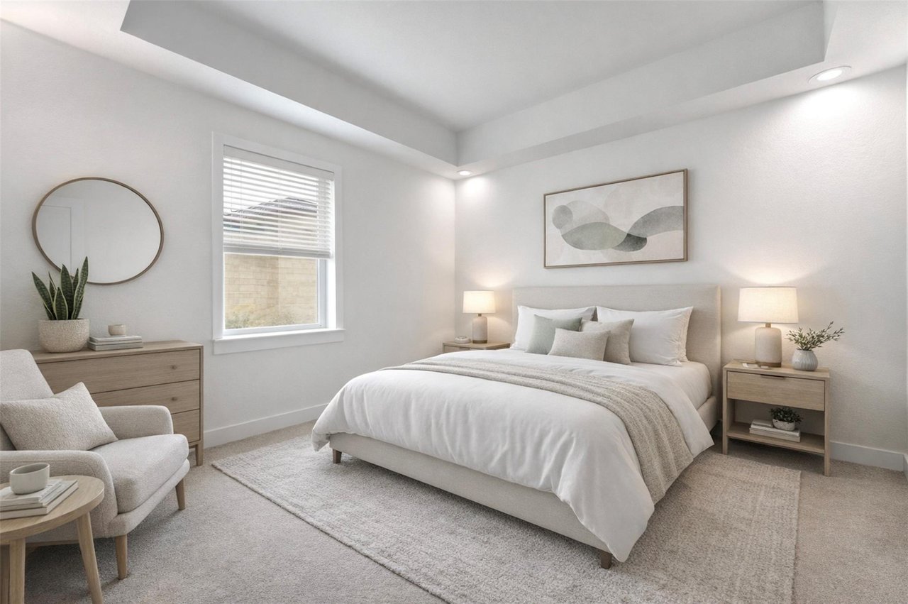 Master bedroom design of San Juan Vistas in Houston, TX