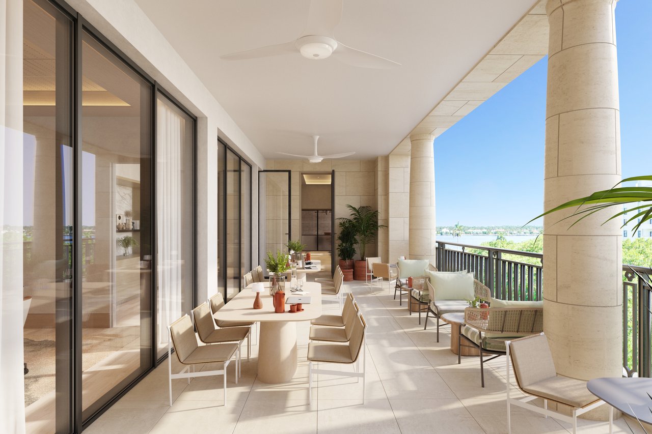 South Flagler House co-working terrace rendering in West Palm Beach.
