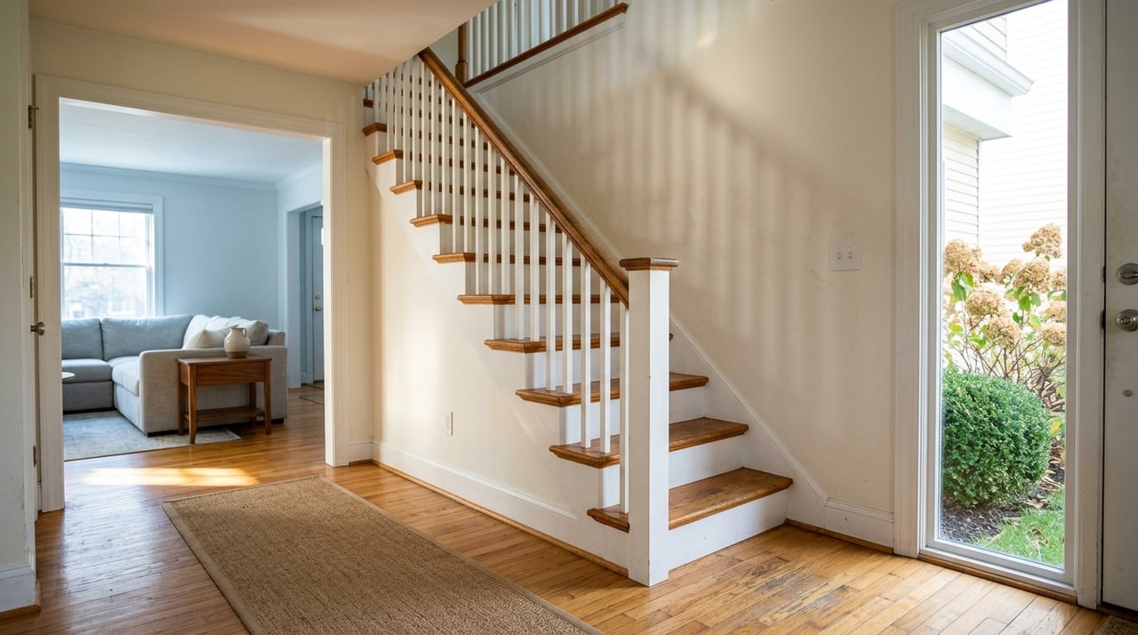 Interior foyer with a staircase