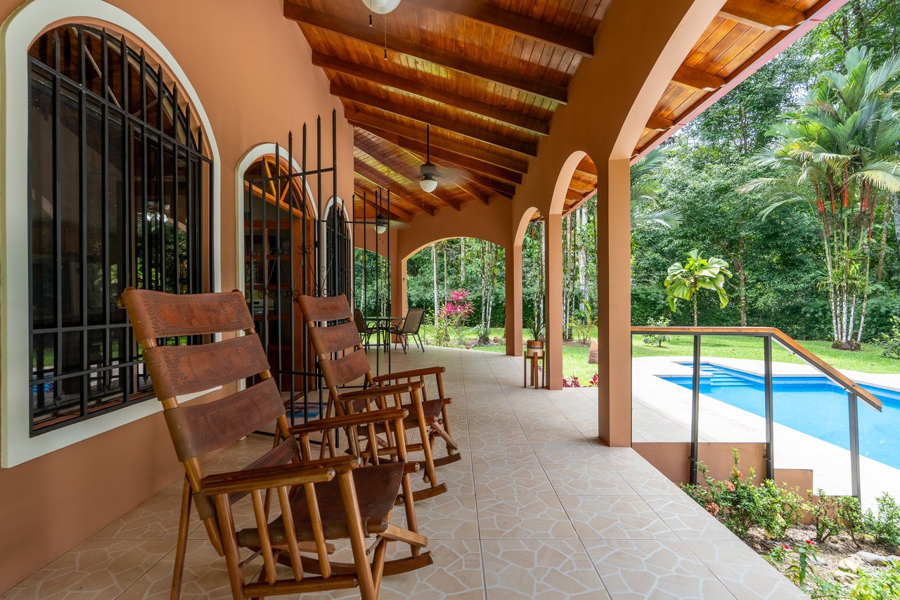 Ojochal Home for Sale with Pool, Creek & 1.6 Acres