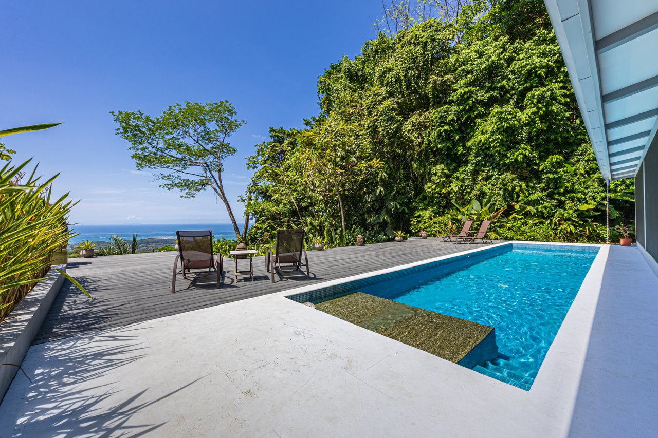 Uvita Ocean and Whale Tail View Modern Home on 3.64 Acres in Exclusive Enclave