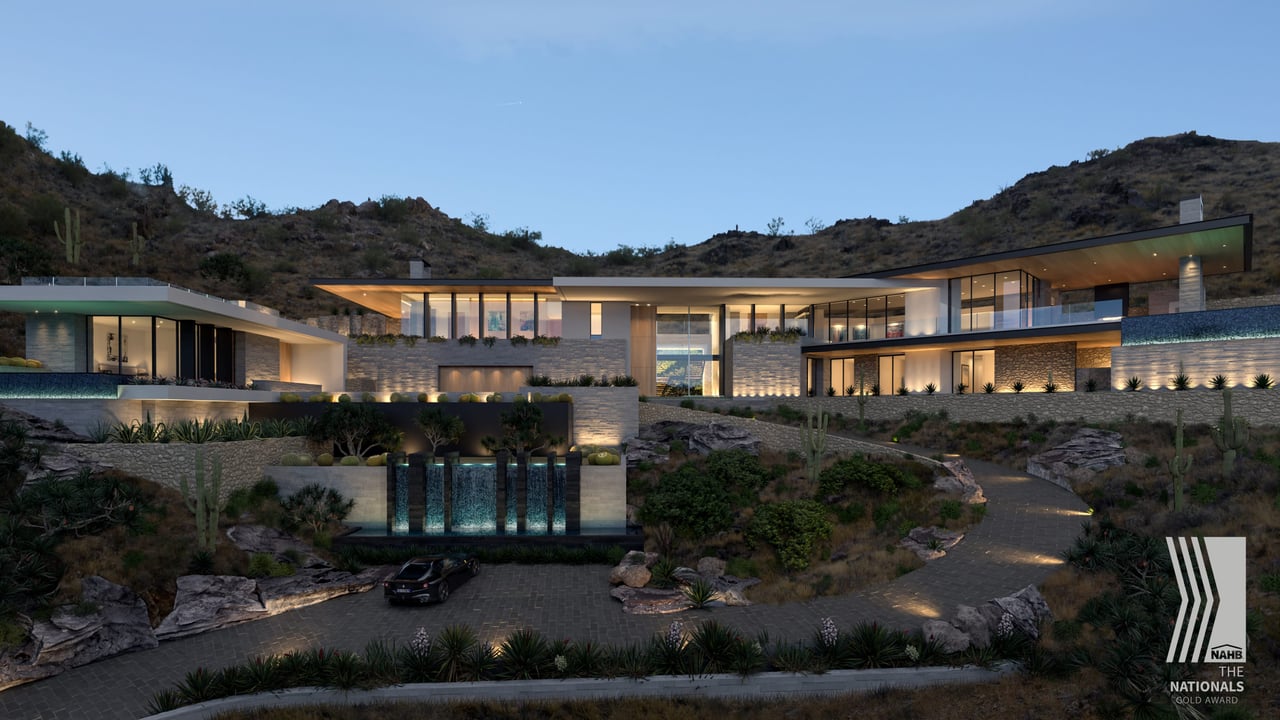 Modern estate in gated community in Arizona