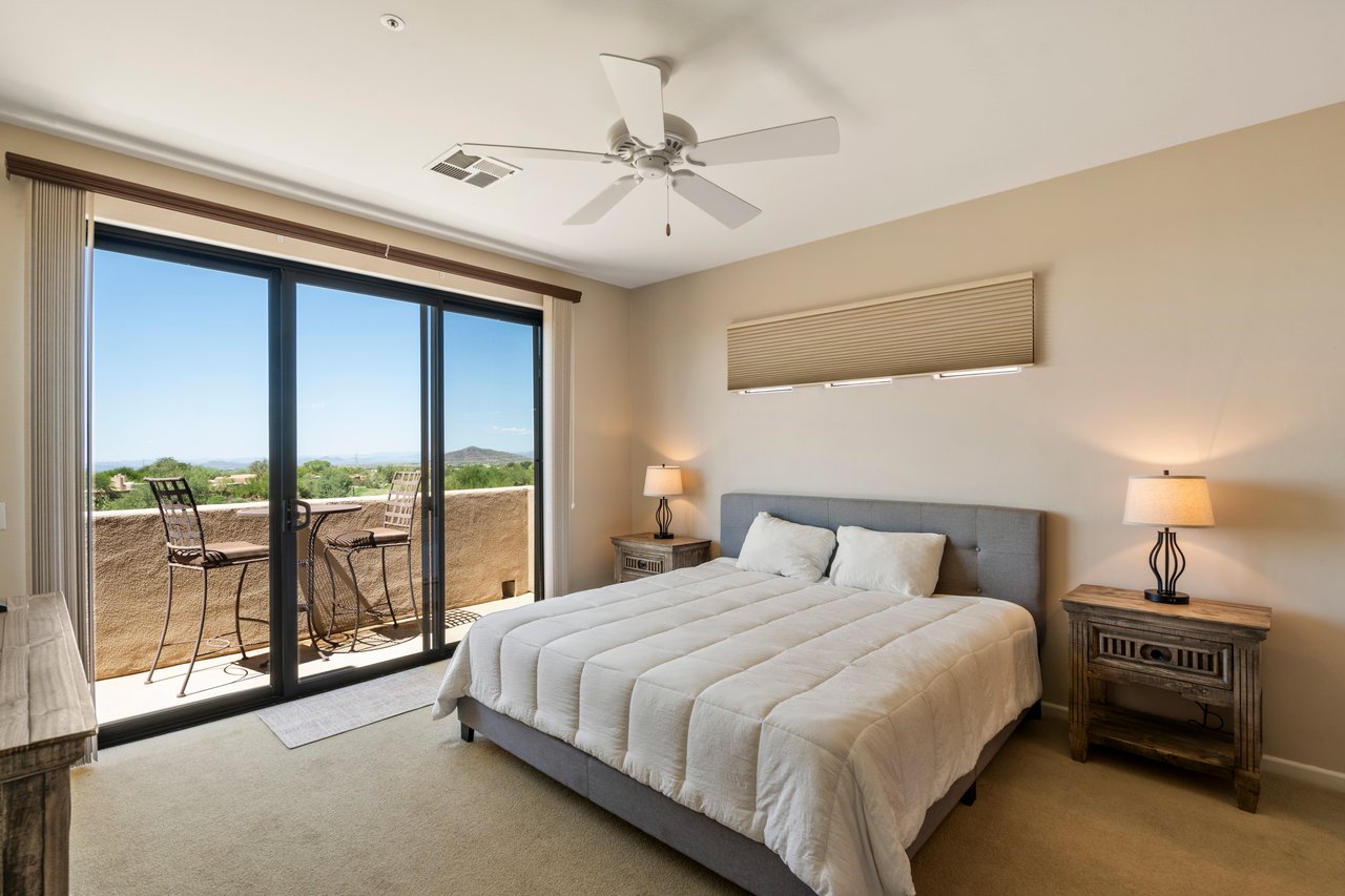 Sweeping golf & city light views