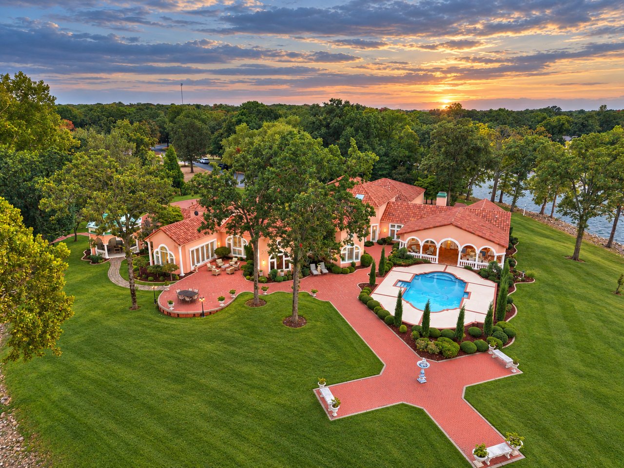 A Mediterranean Masterpiece on Grand Lake: Waterfront Living at 28910 S 593rd Road - Wyatt Poindexter - The Agency Grand Lake Oklahoma