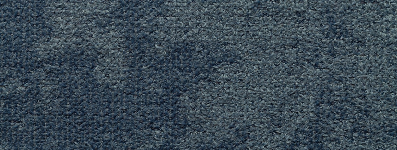 Blue-gray looped textile with a dense, coarse weave.