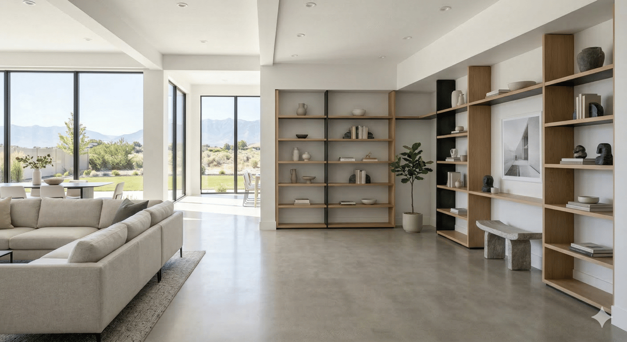 Open concept modern living room