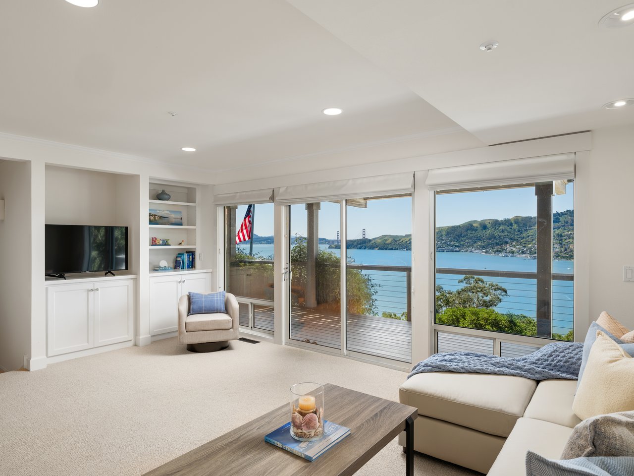 Exceptional Setting with views spanning San Francisco, the Golden Gate Bridge, Sausalito, and across the bay