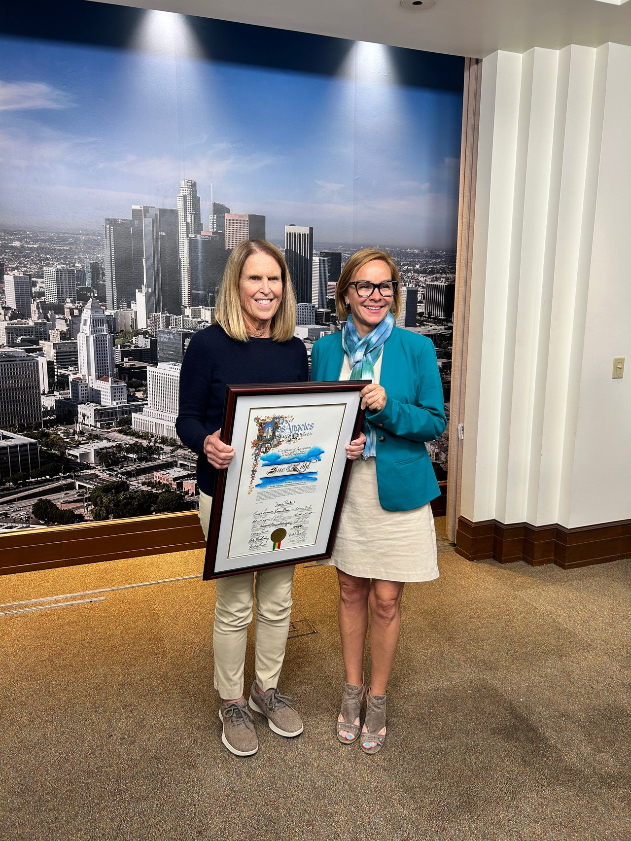 Sue Kohl Honored by Los Angeles City Council