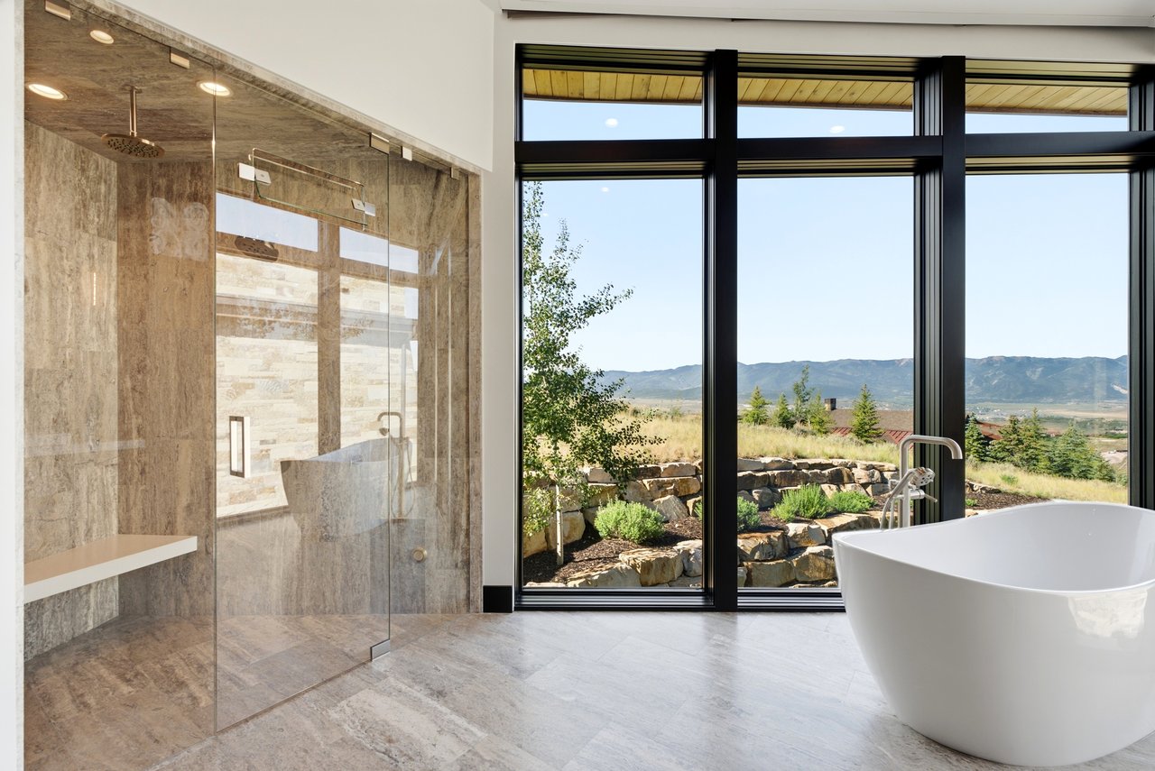 Top-of-Promontory Architectural Estate — Furnished & Turnkey - Front-Row Mountain Views