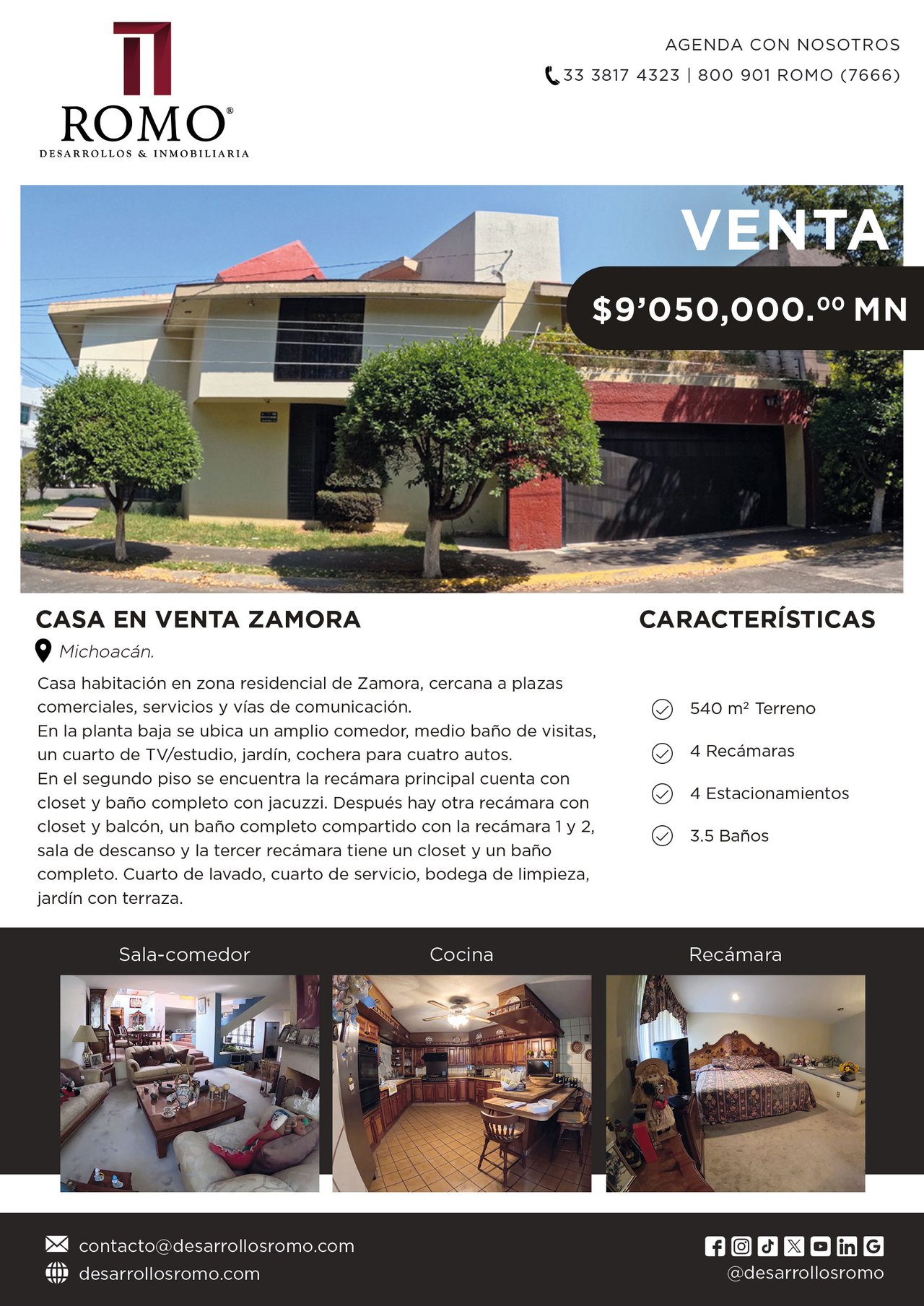 CASA EN VENTA ZAMORA, MICHOACÁN $9'050,000.00 MN