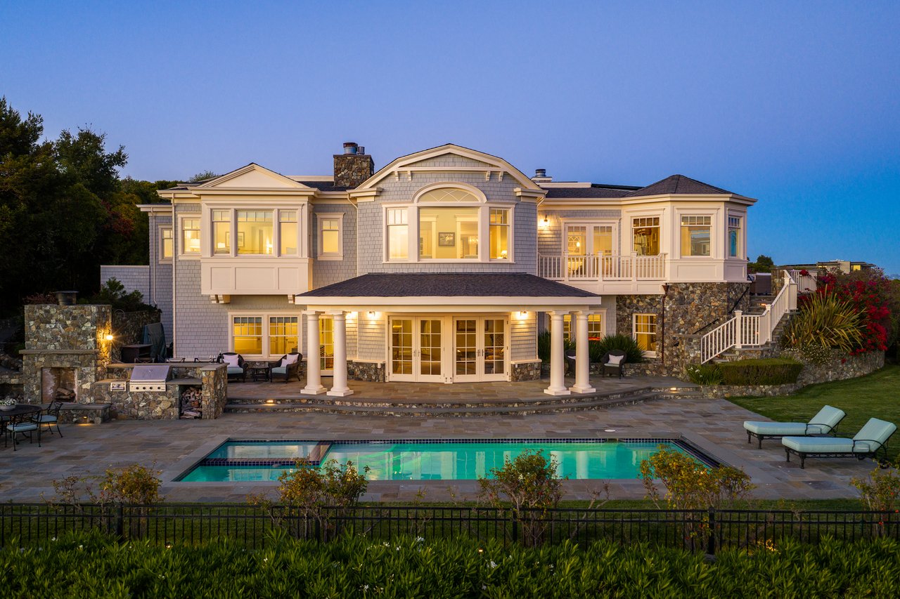 Exceptional East Coast-Inspired Estate with Sweeping Views of San Francisco and the Golden Gate Bridge