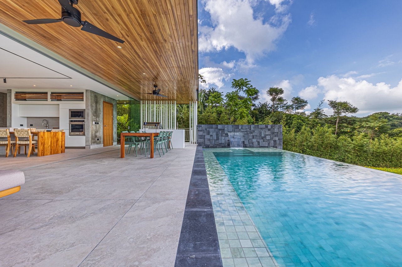 New contemporary tropical villa boasts with a movie theater and views of the iconic whale’s tail
