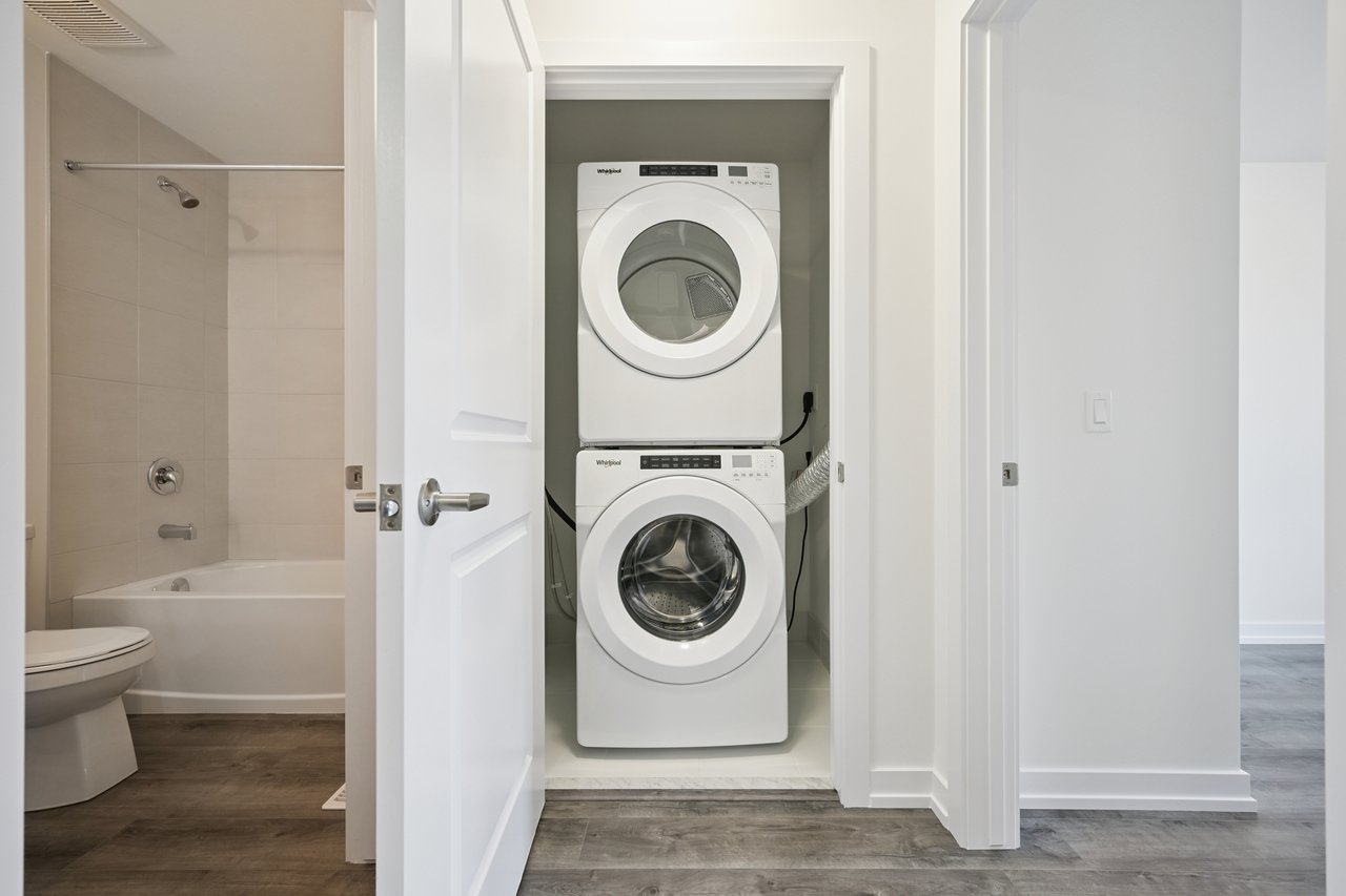 Brand-new, never-lived-in stacked townhome