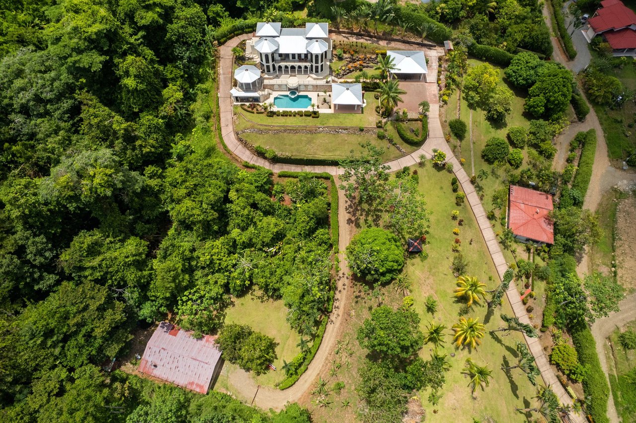 OCEAN VIEW ESTATE HOME WITH GUEST BUNGALOW, CARETAKER HOME, FRUIT TREES, AND WATERFALL – 3.47 ACRES