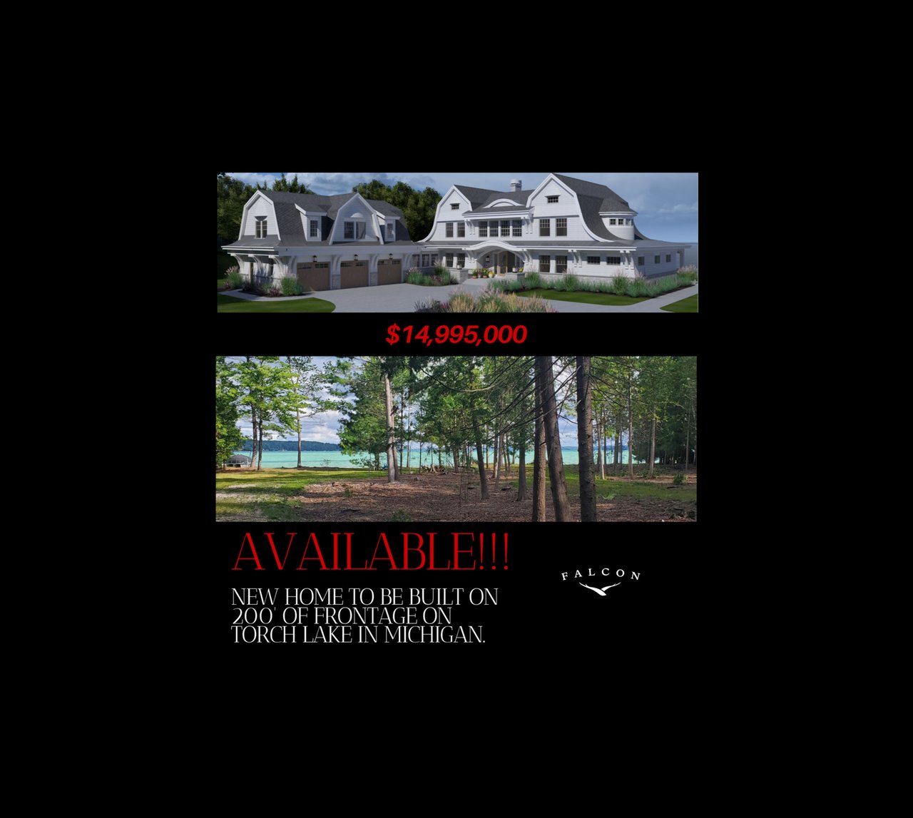 200’ of Frontage on Torch Lake in Michigan