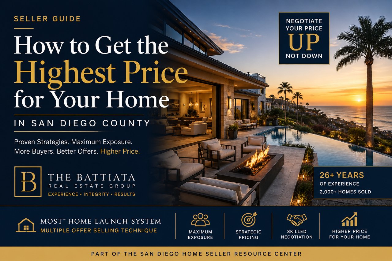 Luxury home in San Diego County representing a proven home selling strategy that generates multiple offers, creates buyer competition, and helps homeowners achieve the highest possible sale price.
