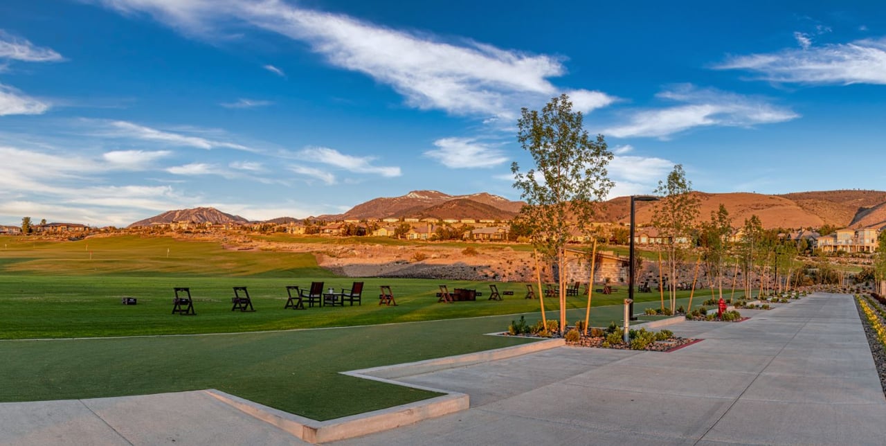 Sunset view over ArrowCreek golf course