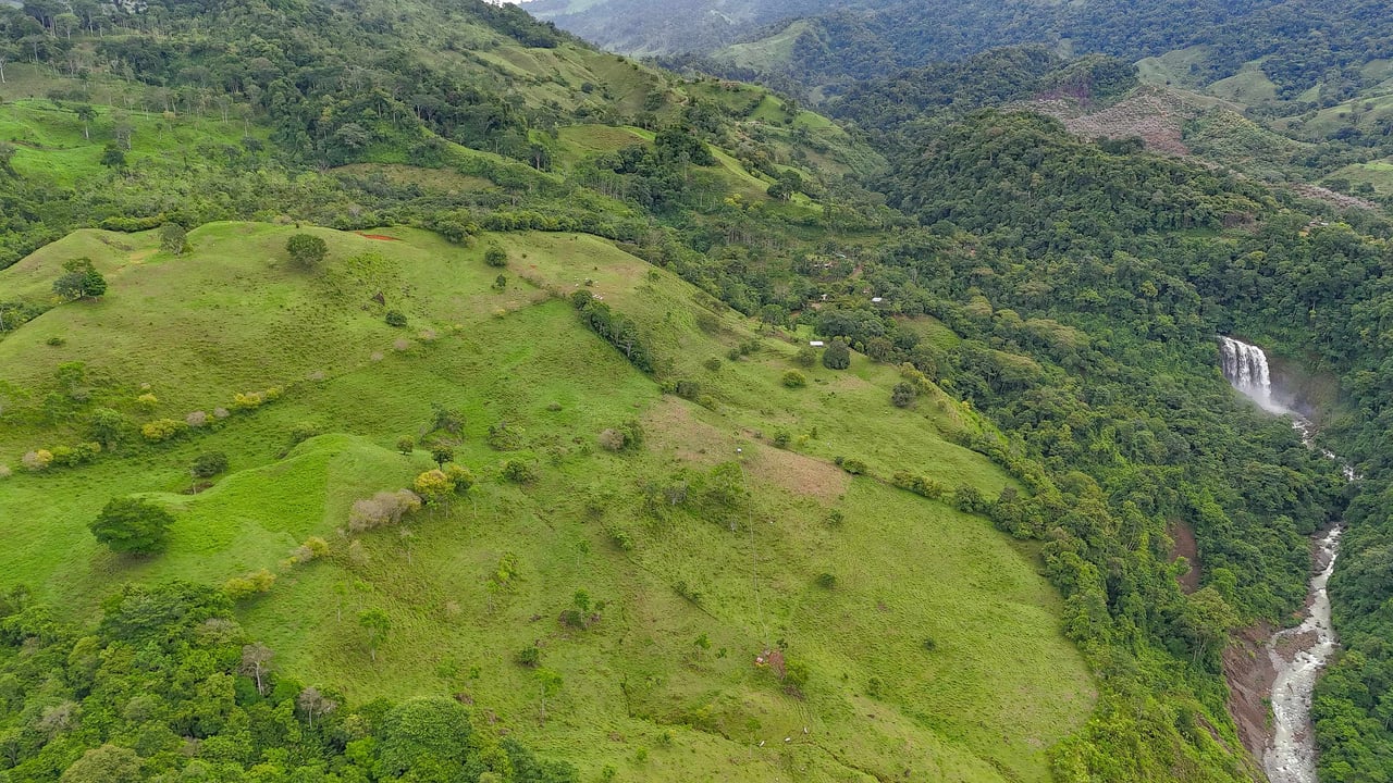 Breathtaking 210 Foot Waterfall on Over 200 Acres of Land in the Lush Hills & Mountains of Perez Zeledon – with SO MANY Additional Development Options!