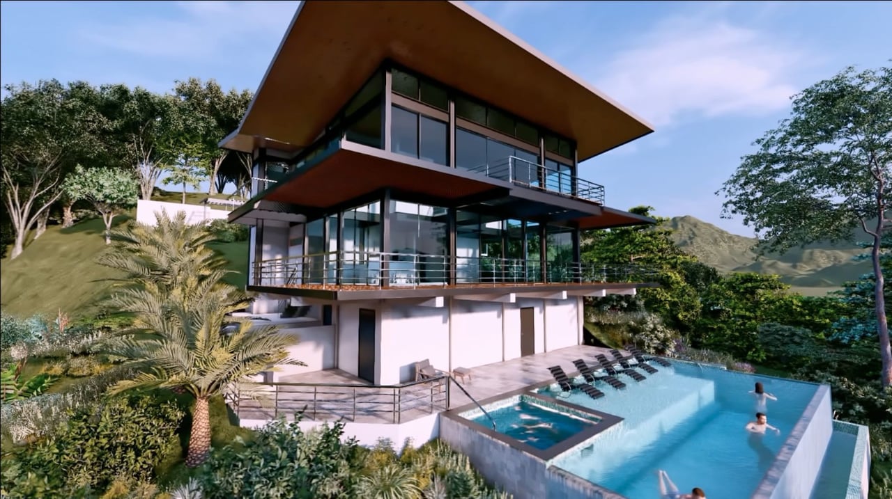Contemporary Jungle View Villa, Dominical, Puntarenas