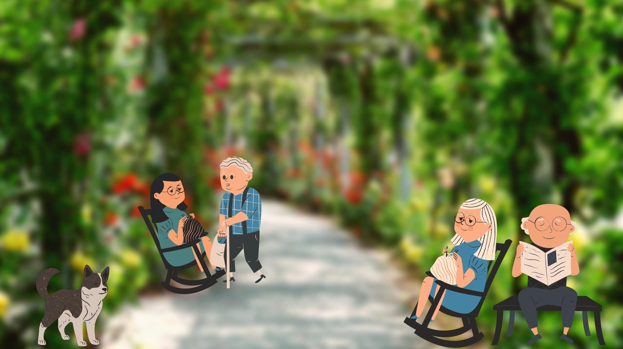 senior citizens in the park