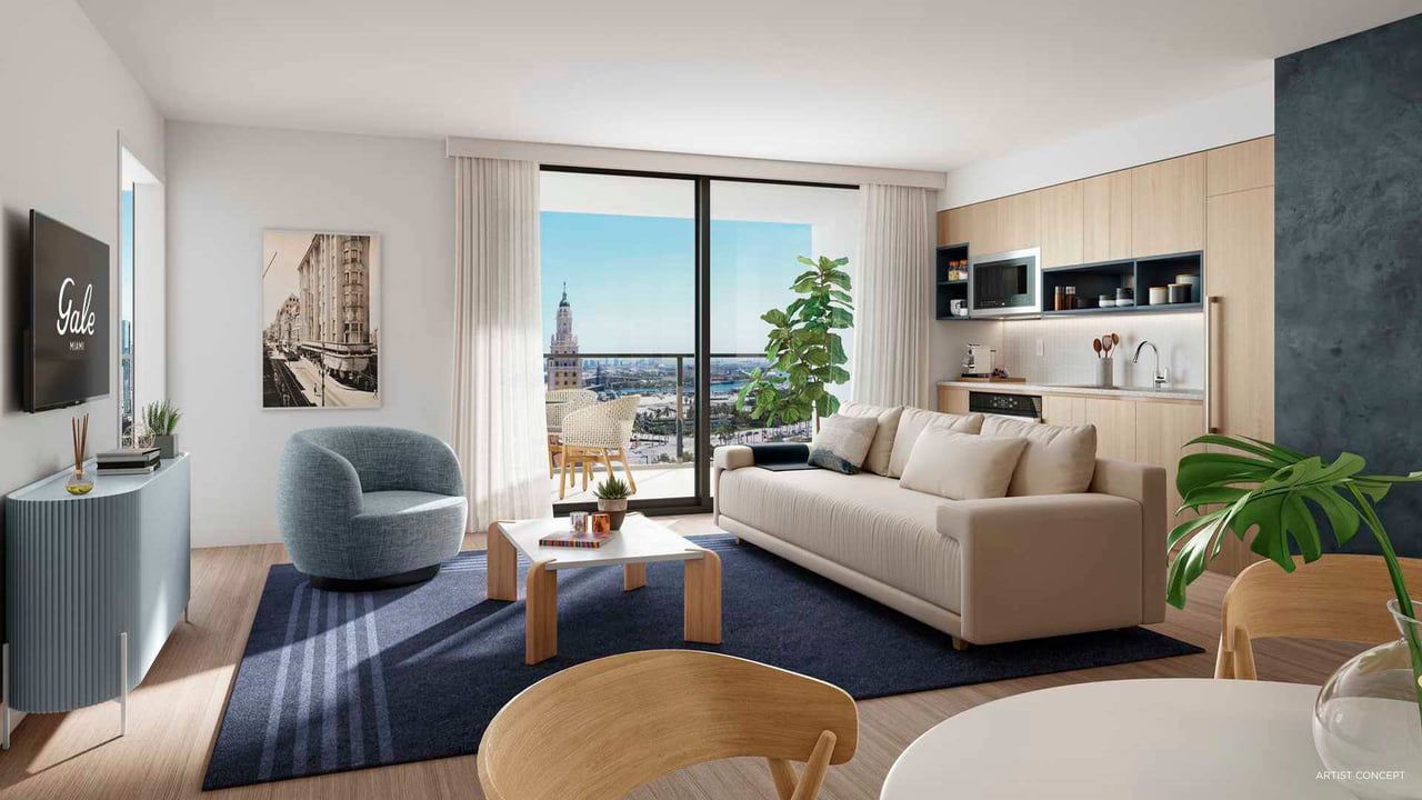 Gale Miami unit living room