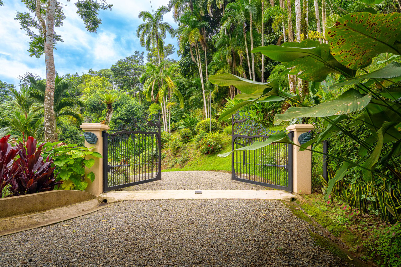 Beautiful 4500 sq ft home on 3.5 acres, gated community, expansive ocean, valley, and jungle views!